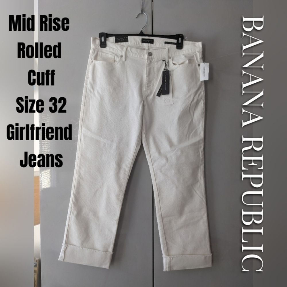 💥A STEAL!! Size 32Rb💥 Banana Republic 32R offWhite Denim With Stretch!